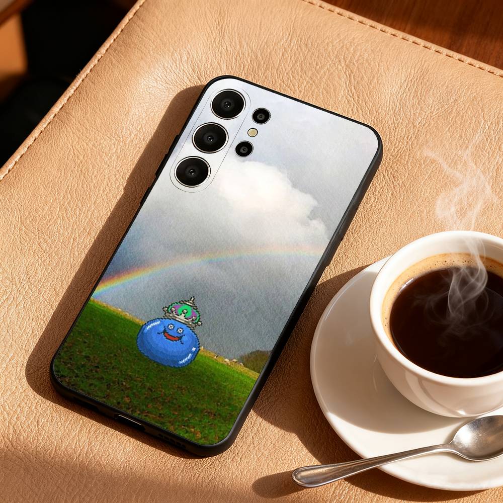 1PC Cute Bouncy D-Dragon S-slimes Phone Case For Samsung S26,S25,24,23,22,30,21,10,9,Ultra,Plus,Lite,FE Soft Black Case
