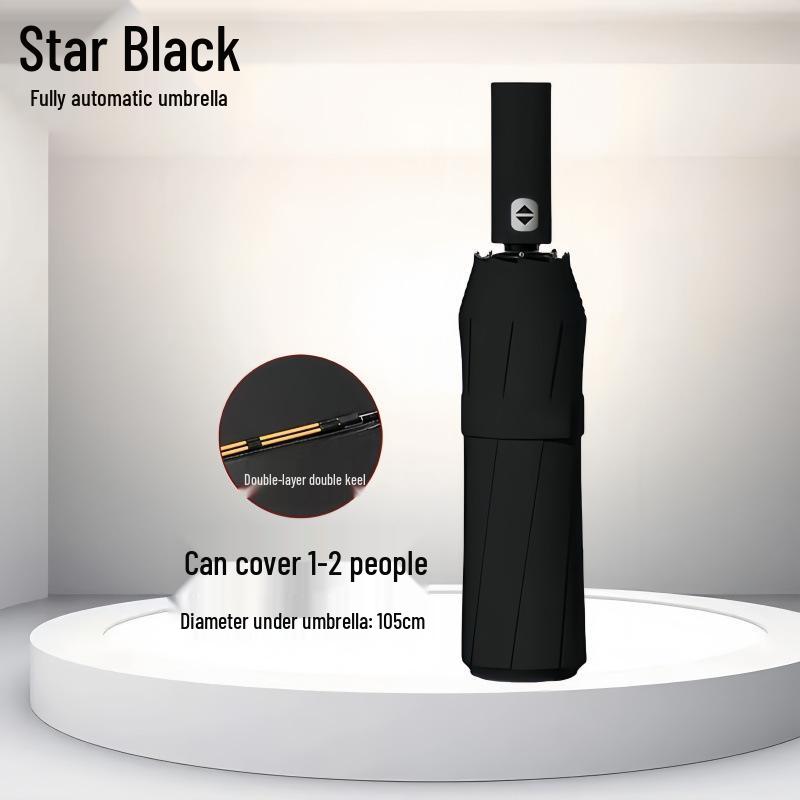 

398 Bones Windproof Automatic Folding Umbrella - Reversible, UV Protection, Sun/Rain Use Quality Assurance