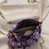 Sequin Evening Party Shoulder Bag for Women Lightweight Chain Crossbody Bag Solid Color Casual Female Handbag Fashion Trendy