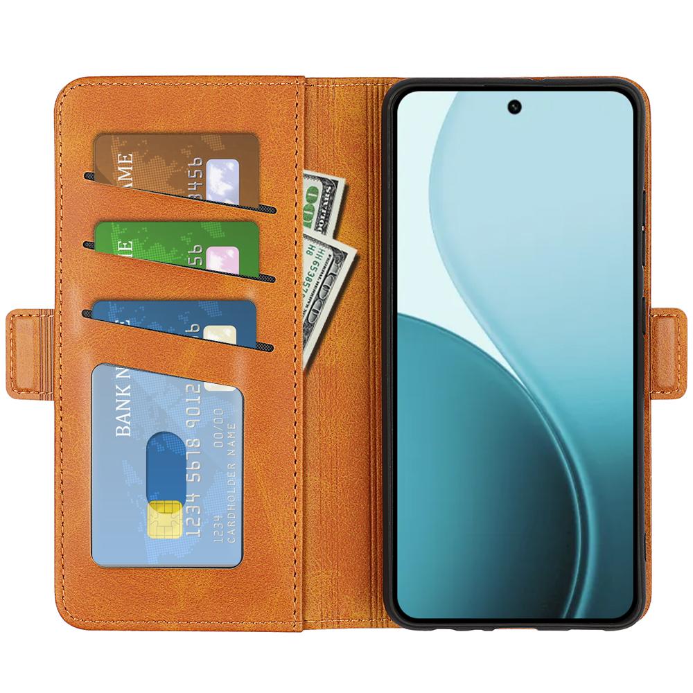 Для Oppo Reno14 Pro 5G (Глобальный) Чехол-кошелек из телячьей кожи с текстурой
