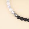 GAVU Howlite Matte Onyx Yin Yang Power Stone Bracelet for Men