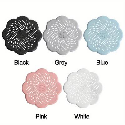 Copertura per Scarico a Pavimento in Silicone a Forma di Fiore Filtro per Lavello a Rete Anti-intasamento Raccogli-rifiuti Pulizia Capelli Accessorio per Cucina Bagno