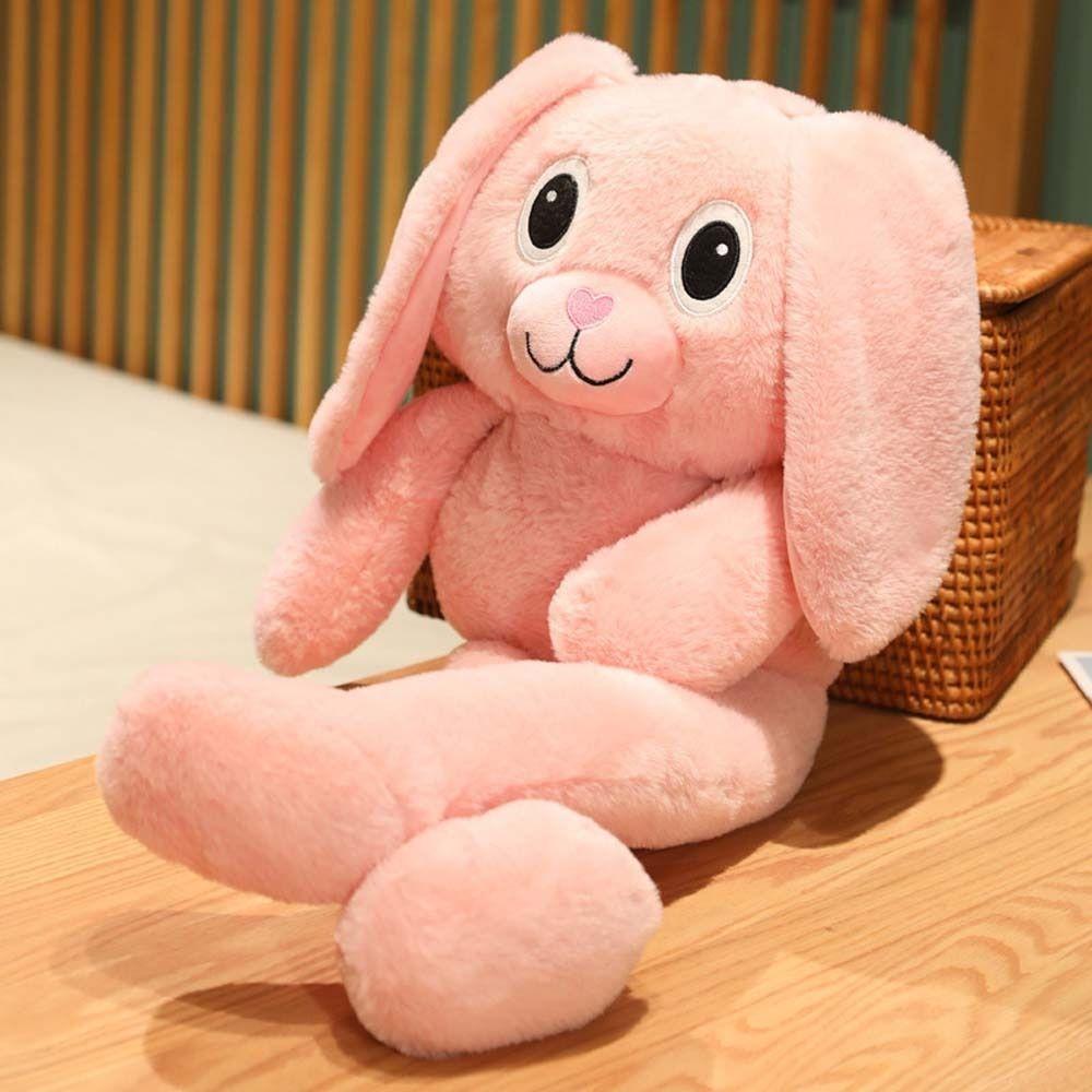 

Ears Big Ears Bunny Plush Doll Long-legged Rabbit Doll Rabbit Plush Toy Long Ears Rabbit Doll 80cm рожевий