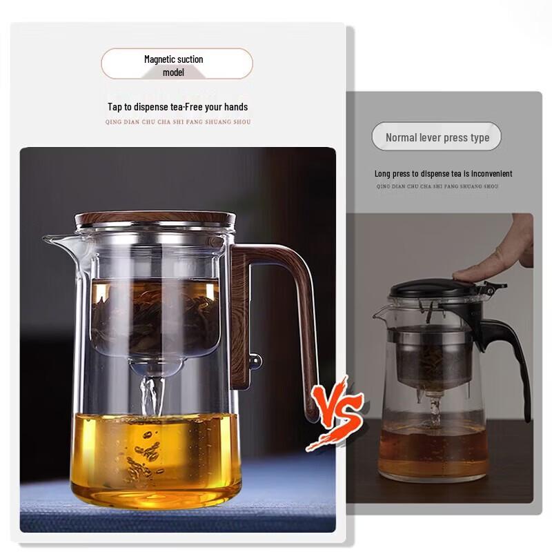 YIHUTEA Magnetic Floating Glass Teapot