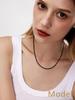 String Chain Black Waxed Stainless for Width 65cm [FindChic] Men's Necklace, Only, Cord, Steel, Pendants, Hypoallergenic, Accessory, 2mm,