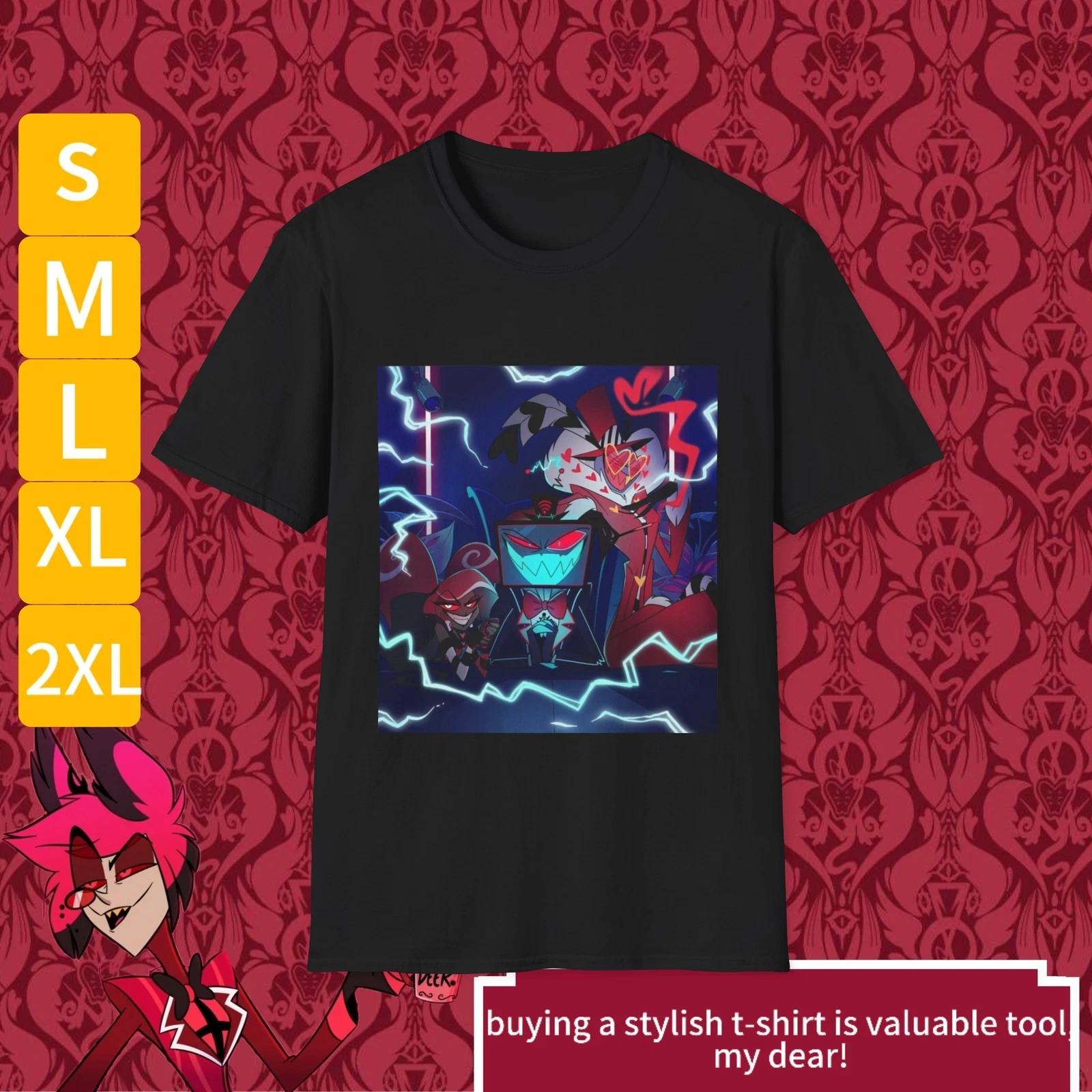 Hazbin Hotel Vox Valentino Velvette Vees Унисекс Мягкая футболка XL