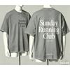 Sunday Running Club for Fan Gift T-shirt Men Women Harajuku Oversized Unisex Short Sleeve Streetwear High Quality Couples Classic Soft Retro Fashion
