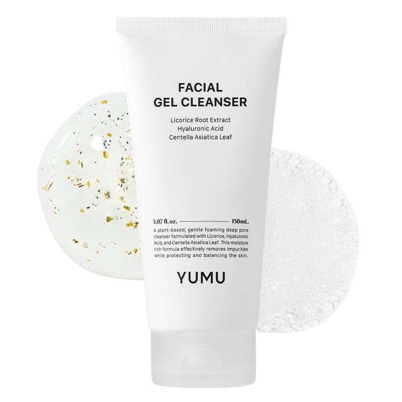 Yumu Cleanser Viso Profondo Liquirizia Centella Asiatica + Ceramidi NP Glicerina Gel Idratante per Doppia Detersione, 143.64g, 1 set