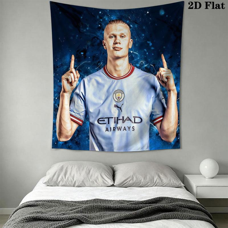 Erling Braut Haaland Wall Hanging Printed Fabric Blanket Decorative Tapestries for Bedroom Living Room Home Decor