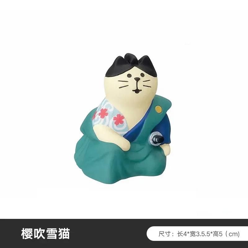 Zakka Japan Teehaus Katze Japan Dekoration Figuren Harz Handwerk Sammlerstück Heimdekoration Schreibtischzubehör Szenendekoration Geschenke