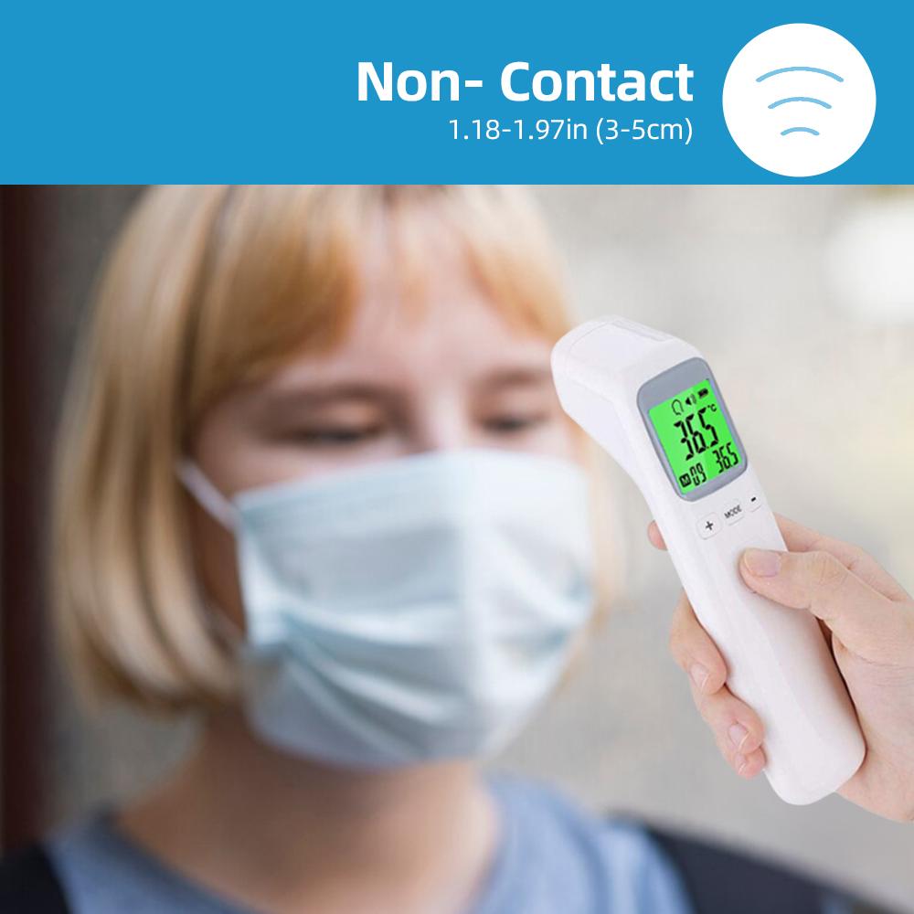 ميزان حرارة بالأشعة تحت الحمراء بدون تلامس للجبهة قراءات دقيقة فورية منبه الحمى 32 قراءة