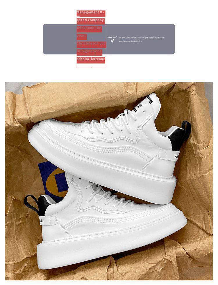 Men's Trendy High-Top Winter Shoes: Casual, Wear-Resistant, Thick Sole Sports Sneakers