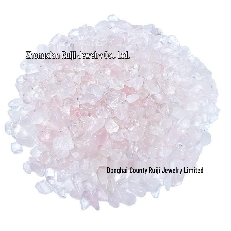 

Rose Quartz Pink Crystal Gravel for Aquariums, Potted Plants, and Gardening Landscape 5-7mm 100g
