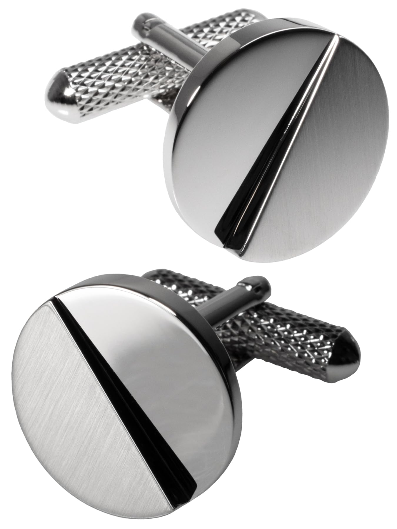 

Tabarat Brass Геометрические Сделано в Японии Мужские запонки, (Серебряный)