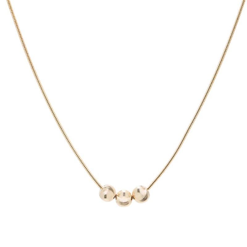 JYDDM 925 Cutting Ball Silky Chain Necklace Type.3