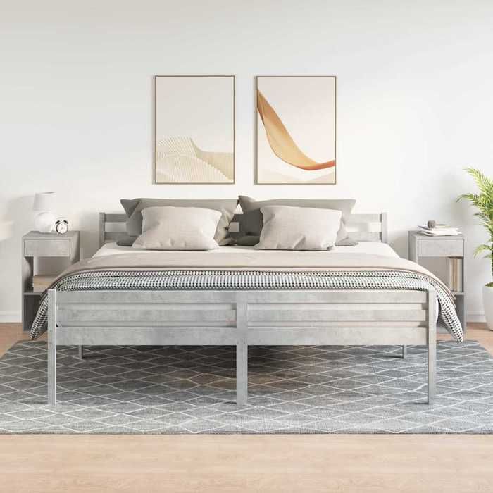 VidaXL Bedside Tables with Drawer 2 Pcs Concrete Grey 35x34x66.5 Cm, Side Table, Bedside Cabinet, Side Table for the 858720