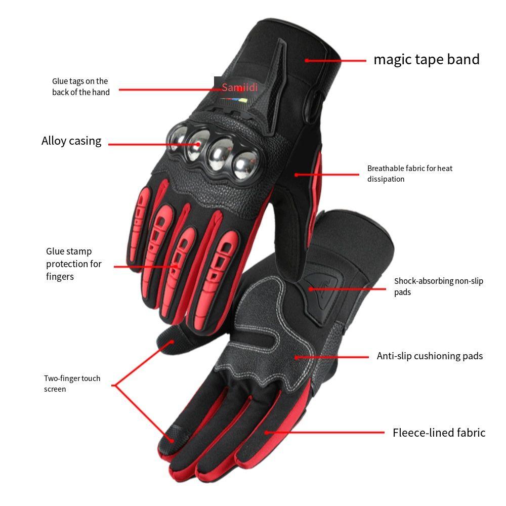 Wear-resistant Motorcycle Gloves Breathable Moto Biker Gloves  for Autumn Winter