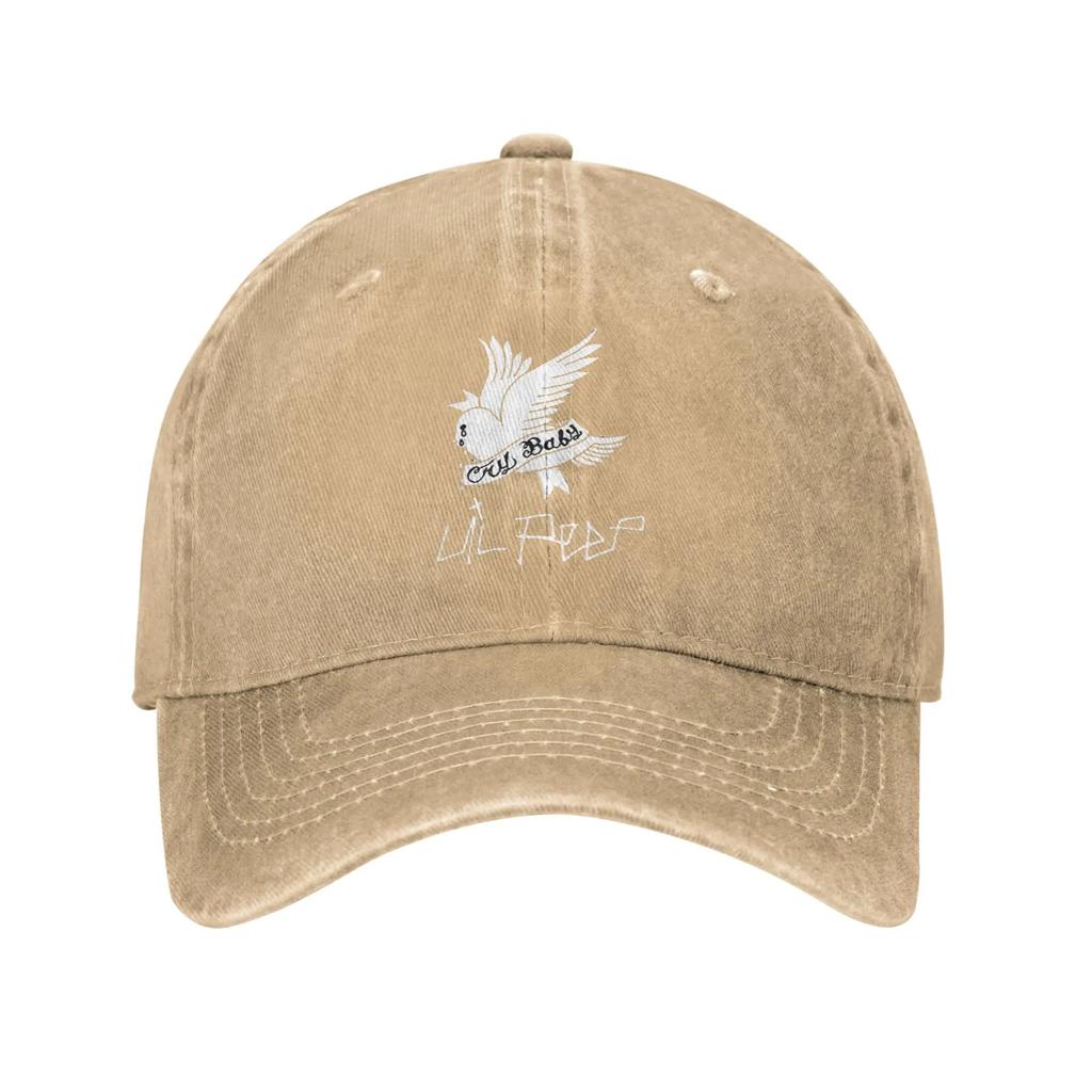 Logo Lil Peep Washed Denim Cap Casual Baseball Caps Adjustable Hat Summer Unisex Baseball Hats
