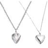 Silver Colors Necklace Single-layer Heart Openable Necklace for Women and Girls Fashion Choker Birthday Presents