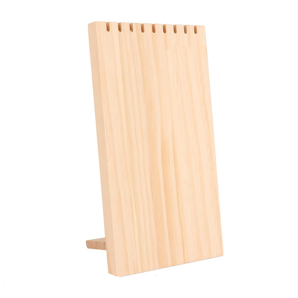 9 Fächer Schlichte Holz Schreibtisch Deko Ornament Halskette Schmuck Display Board Ständer Aufbewahrung