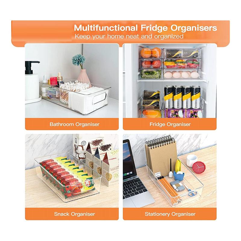 2025+ Stackable Fridge Organiser Set of 6, Kitchen Organiser Drawer Kitchen Storage & Organiser Fridge Organiser