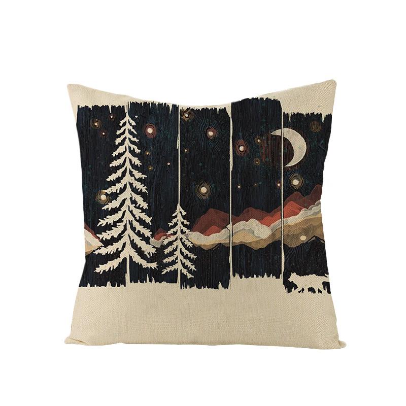 Home Decoration Supplies Landscape Painting Polyester Pillow Cover Home Geometric Abstract Sofa Cushion Cover