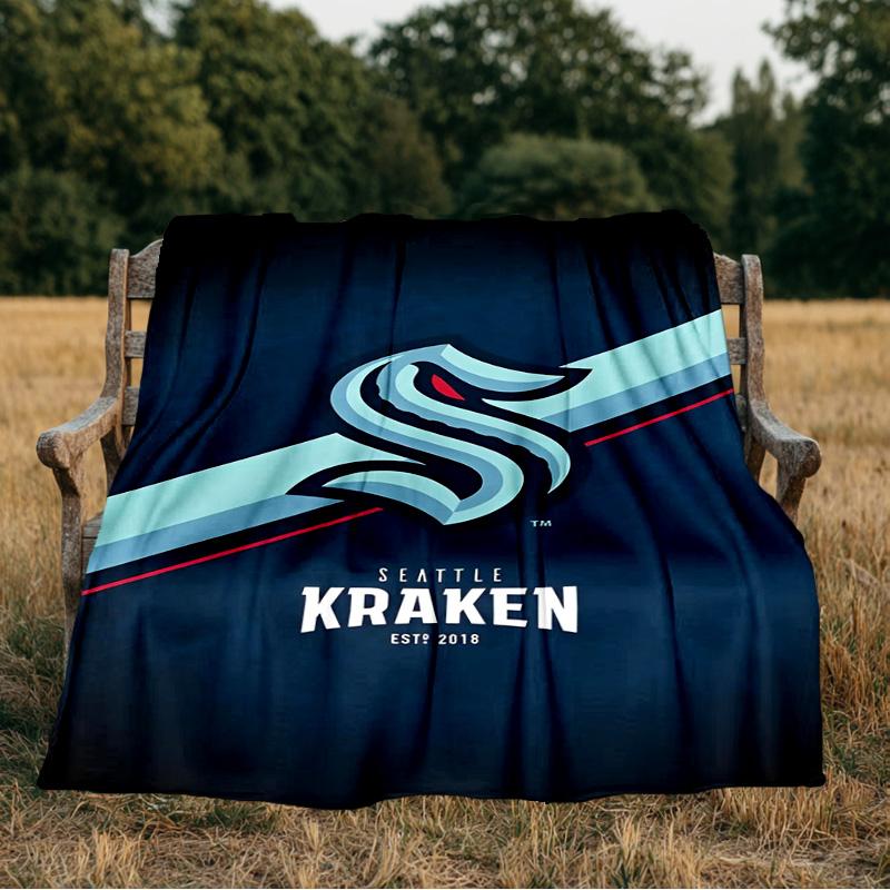 Go Team Kraken! Blanket Flannel Throw for Sofa, Indoor, Camping, Living Room, Office, Chair, And Bed Soft Birthday Gift