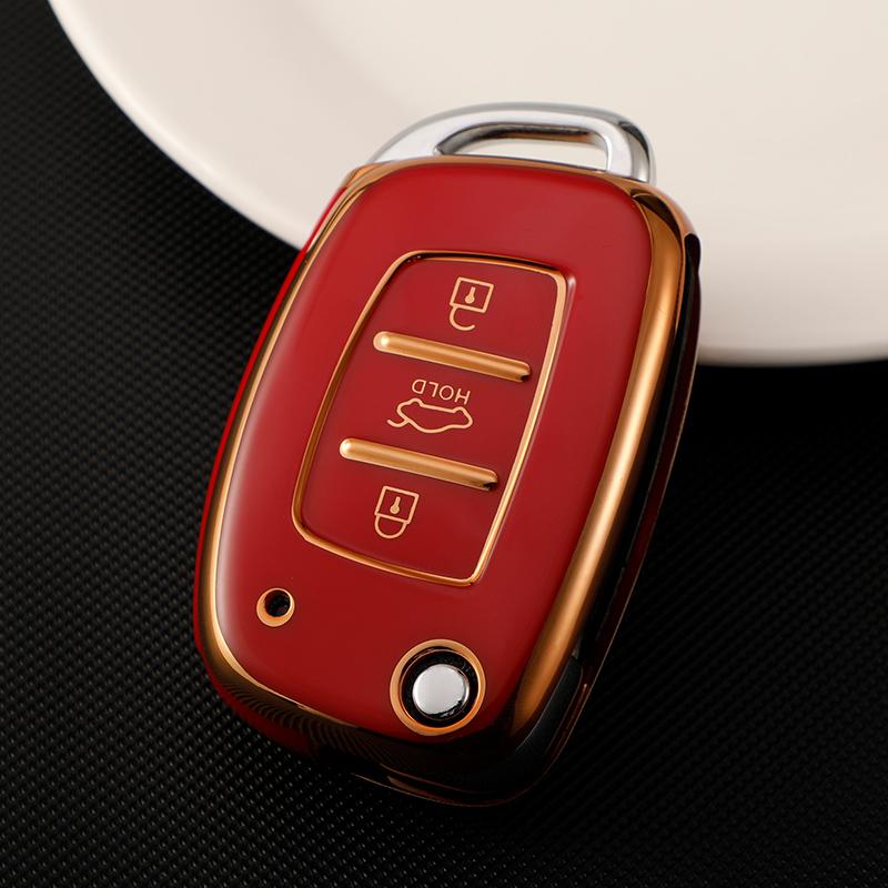 TPU Car Key Cover Case for Hyundai Tucson Creta Ix25 I10 I20 I30 Verna Mistra Elantra Santa Fe 2015-2018 Shell Protect