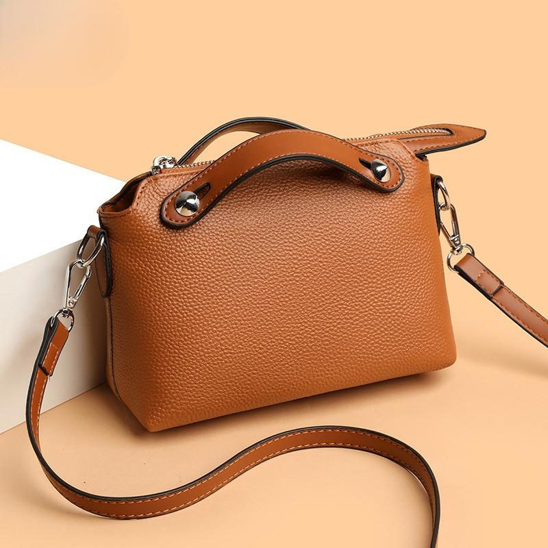 Genuine Leather Women's Bag Fashionable Casual Large Capacity Handbag Single-shoulder Crossbody Bag
