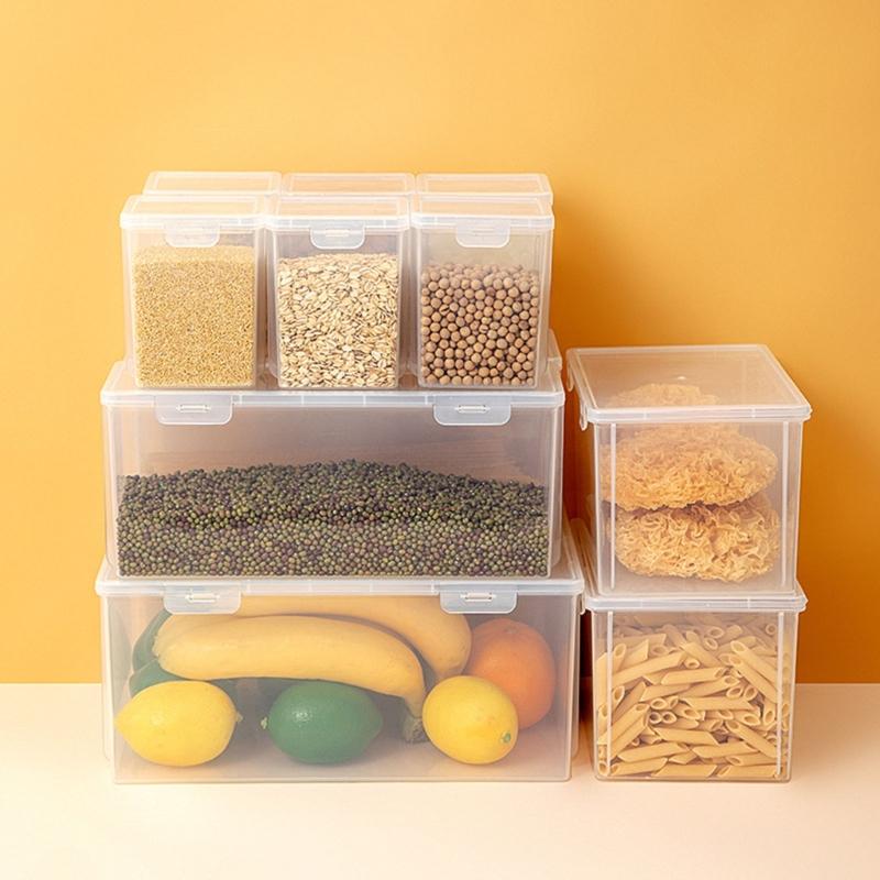 Clear Bread Storage Box with Lid Multifunction Organize Box Household for Kitchen Dining Room Sealing Holder
