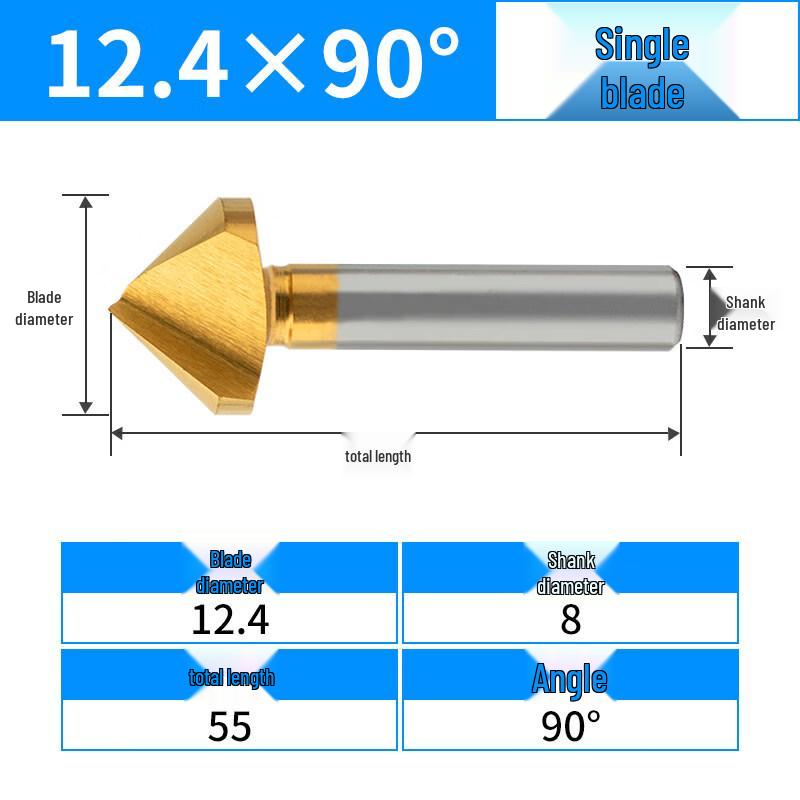 Coated Cobalt Single Flute Chamfering Tool