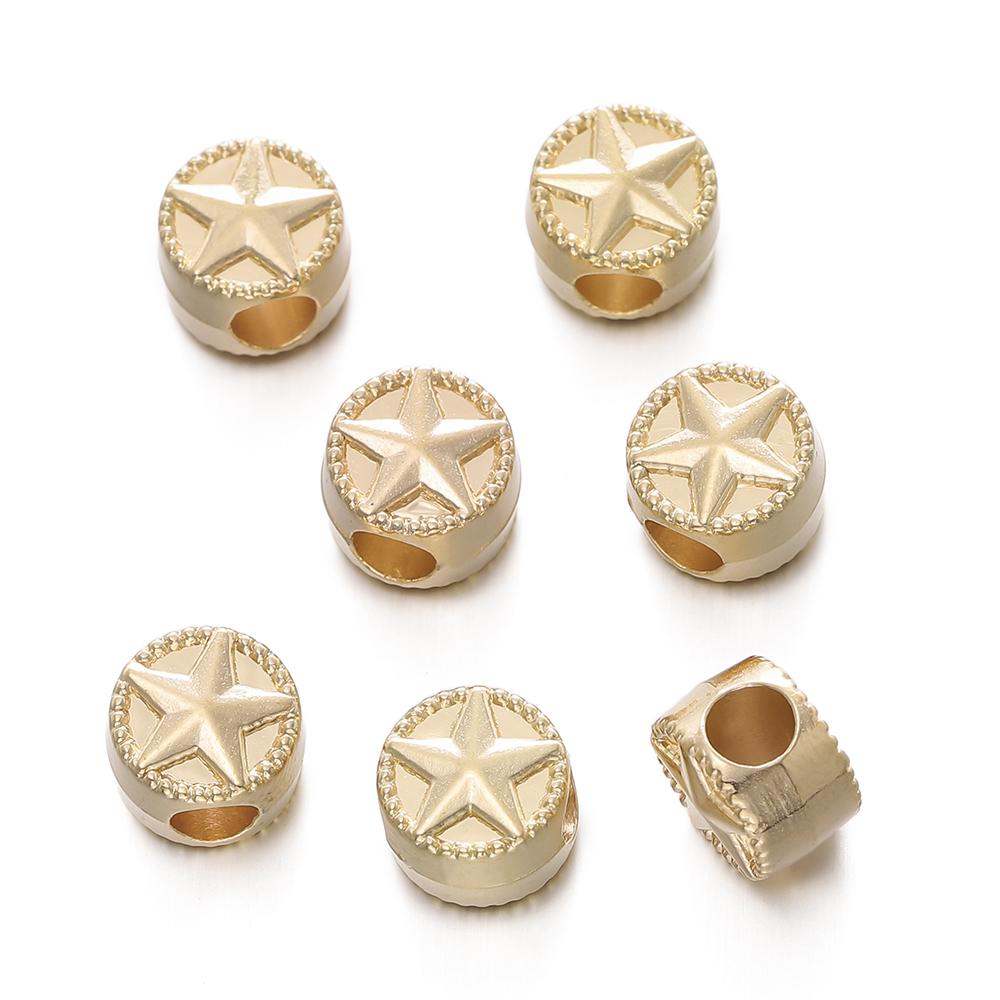 10pc/lot Heart Shape CCB Bead Gold Plated Loose Beads Spacer For Jewelry Making Accessories DIY Necklace Bracelet Charms
