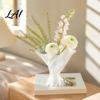 Decoratieve Tuinornamenten voor Balkon Gedraaide Bloemenvaas 3D Geprinte Onregelmatige Vazen Tafeldecoratie Stijlvolle Kamerdecoratie Slaapkamer Moderne Vaas