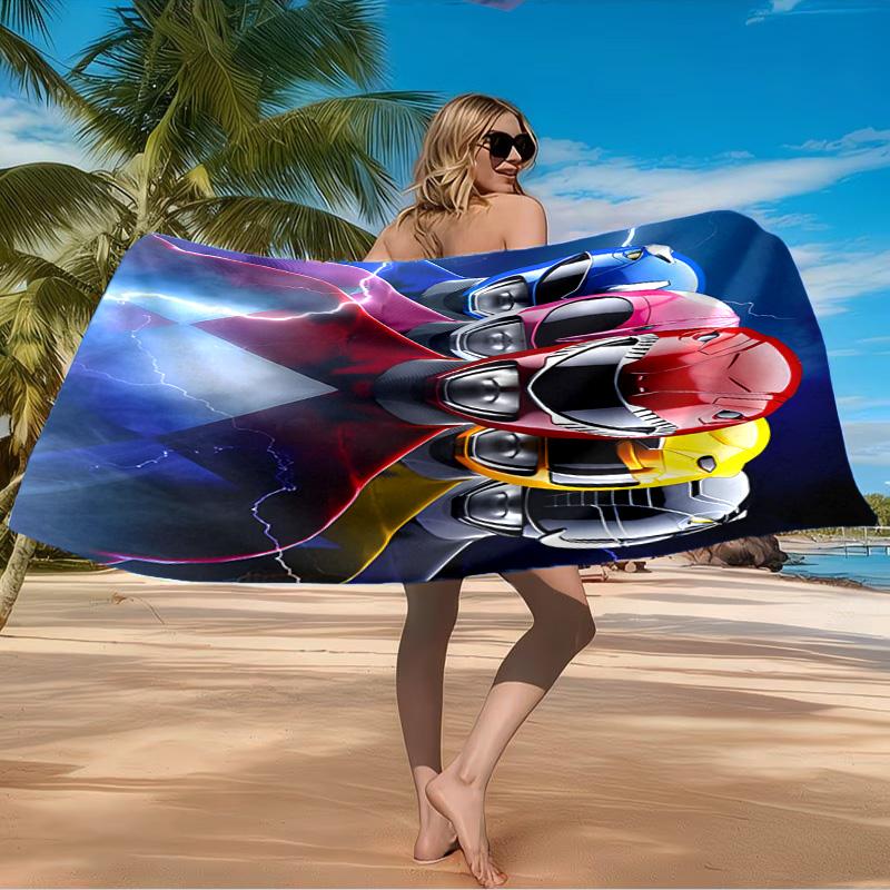 Rangers Team-up Beach Towel Microfiber Beach Towel, Lightweight and Quick-Dry, for Summer Travel, Swimming Pool Fan Birthday Gift