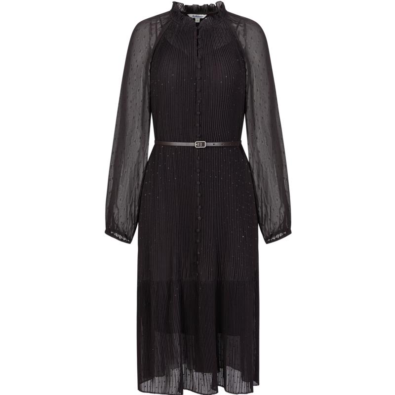 

JUZI Annakol BlingBling Pleated Drop-Shoulder Elegant Dress L