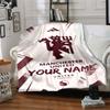 Manchester Personalized Name Blanket Lightweight Customizable Blanket Ultra-Soft Great for Livingroom Chair Couch Picnics All-Season Use