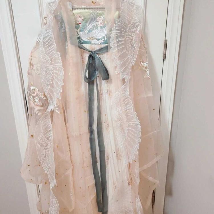 Châle en Dentelle Aile de Papillon Fille Costume Ancien Chinois Foulard Châle de Soirée