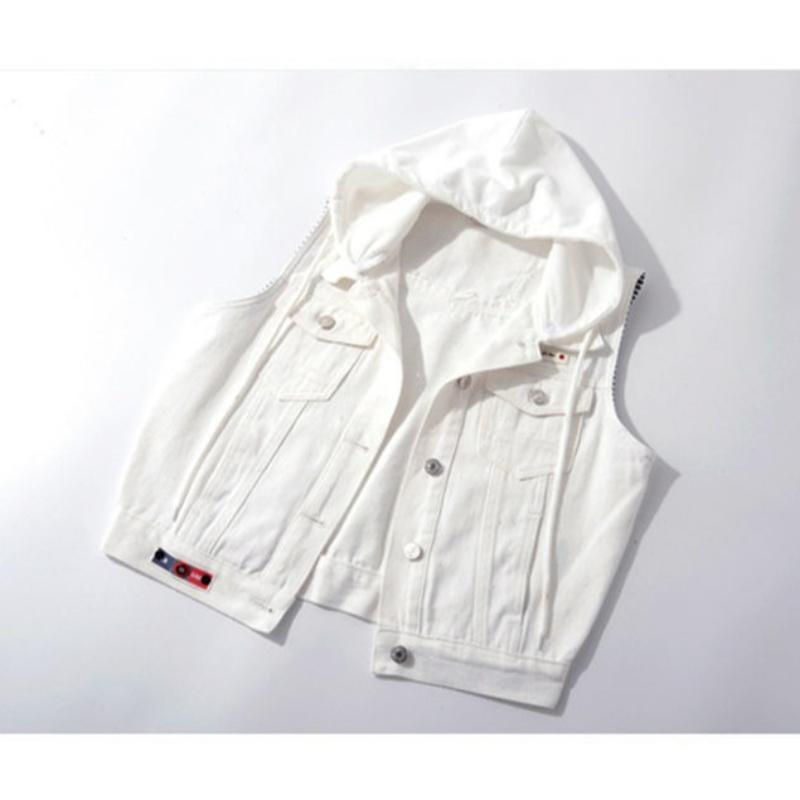 Female Hooded Large Size 5XL Jeans Vest Jacket Spring Summer Women Denim Sleeveless Coat Korean Lady Cowboy Waistcoat