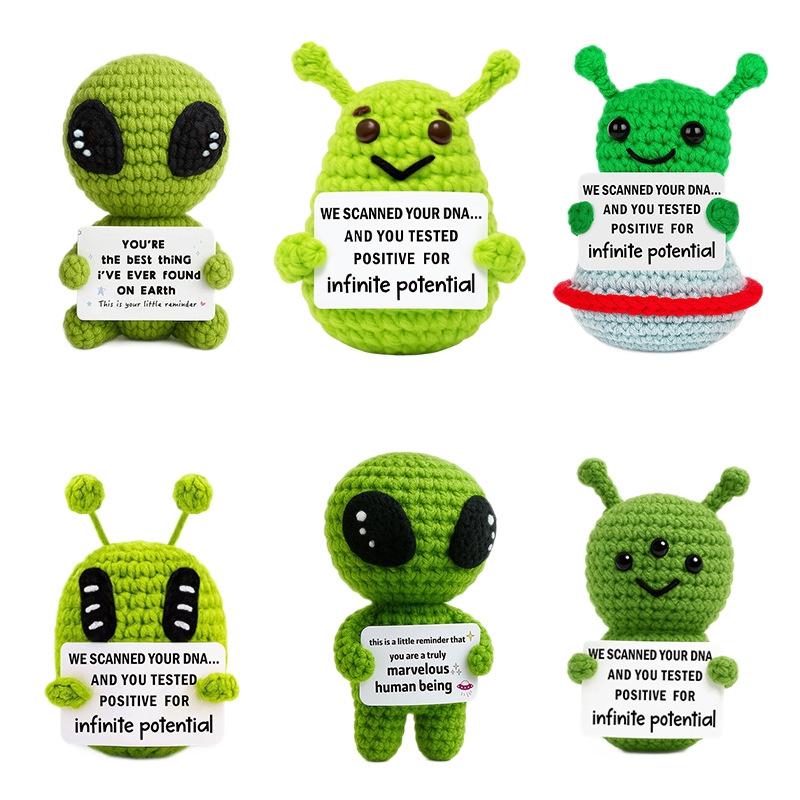 Crochet Decorations Positive Potatoes Ornament Desk Accessories Office Accessories Positive Crochet Animals Desk Pets