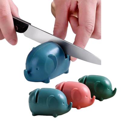 Creative Elephant Sharpener Compact, Portable, Cute Mini Elephant Sharpener Kitchen Knife Fruit Knife Quick Sharpening Stone