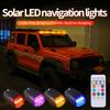 6 st solcellsdriven takstroboskop med fjärrkontroll Vattentät Trådlös 8 färger LED-varningsljus Smart sensorvarningsljus för lastbilar Bilar Motorcyklar