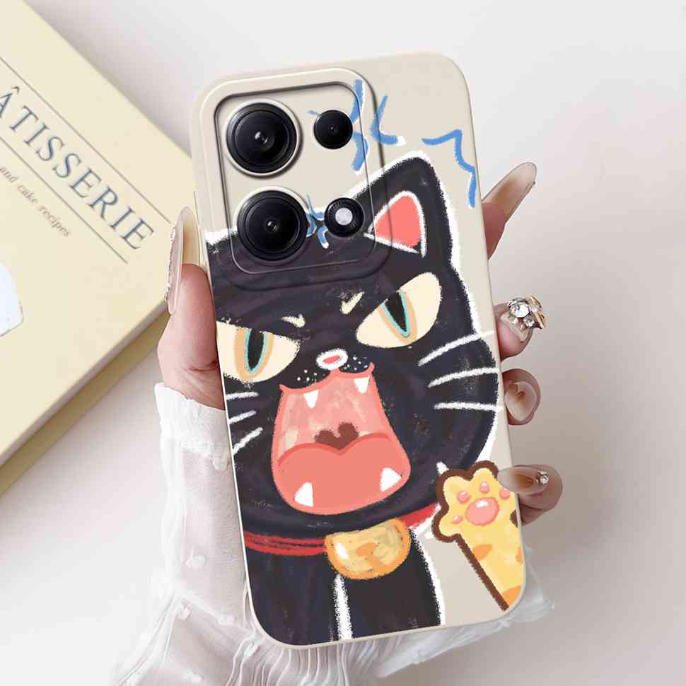 Simple Silicone Case For Redmi Note14s 4G Capa Lovely Panda Rabbit Shockproof Back Cover For Xiaomi Redmi Note 14S Phone Shell