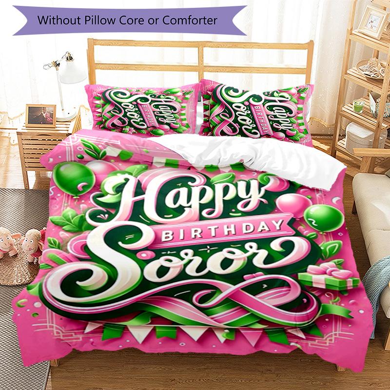 3pcs AKA Logo5 Pattern Bedding Set Duvet Cover Set Includes Duvet Cover &pillowcases, Perfect All Season Bedroom Decoration & Gift