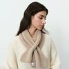 Designer's New Autumn and Winter Personality Sweet and Versatile Warm Cross High-end Knitted Scarf Small Scarf Women