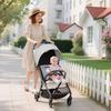 Travel Stroller, Lightweight Pushchair, Compact Buggy with Canopy, Basket and Multi-Position Recline, Light Grey