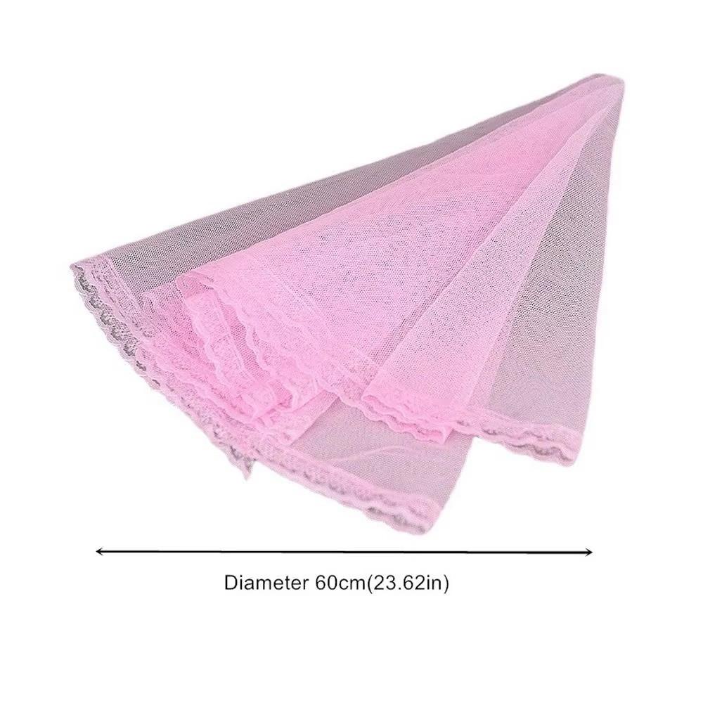 Doll Wedding Veil Headwear Round Long Lace Veil Fashion Doll Veil Headdress For Girl Gift
