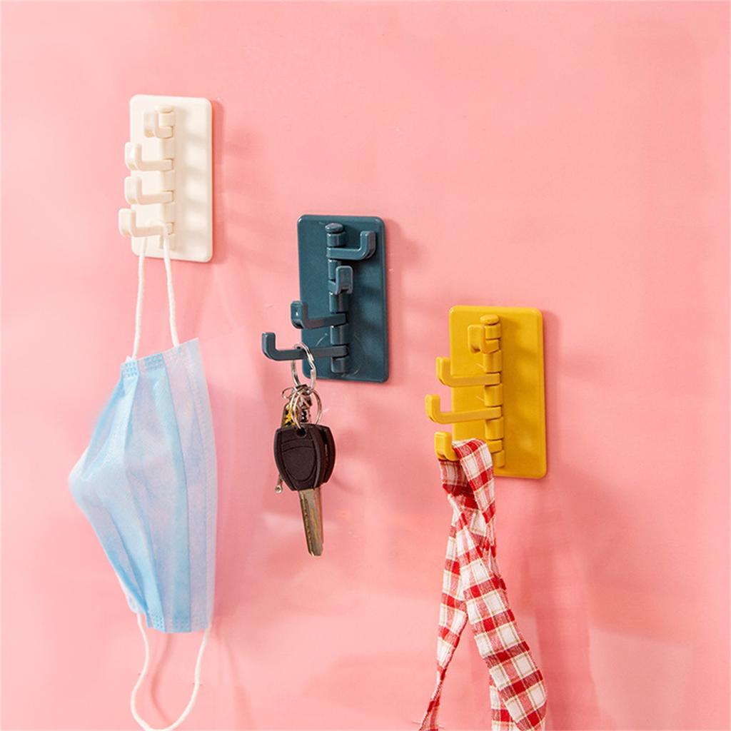 Wall Mounted Multi Hook Organizer for Keys Towels Accessories Space Saving ABS Plastic Design Home Office Use