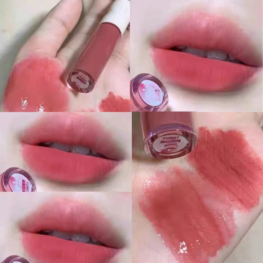 Authentic French Double-Ended Lip Gloss Lipstick for Women, Long-Lasting, Non-Fading, Non-Stick, Mirror-Like, Transparent, Plump Lips