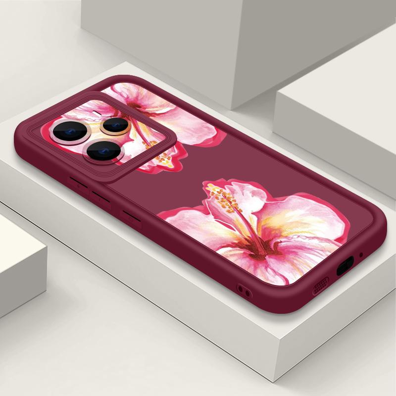 Blue White Flowers Print TPU Phone Case For Xiaomi 14T Pro 13T Pro Shockproof Soft Silicone Back Cover Fundas For Xiaomi 14T 13T
