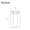 Musiclily Ultra 10.8mm Brass Bridge Saddles for Strat/Tele Electric Guitars, Original Color (Set of 6)